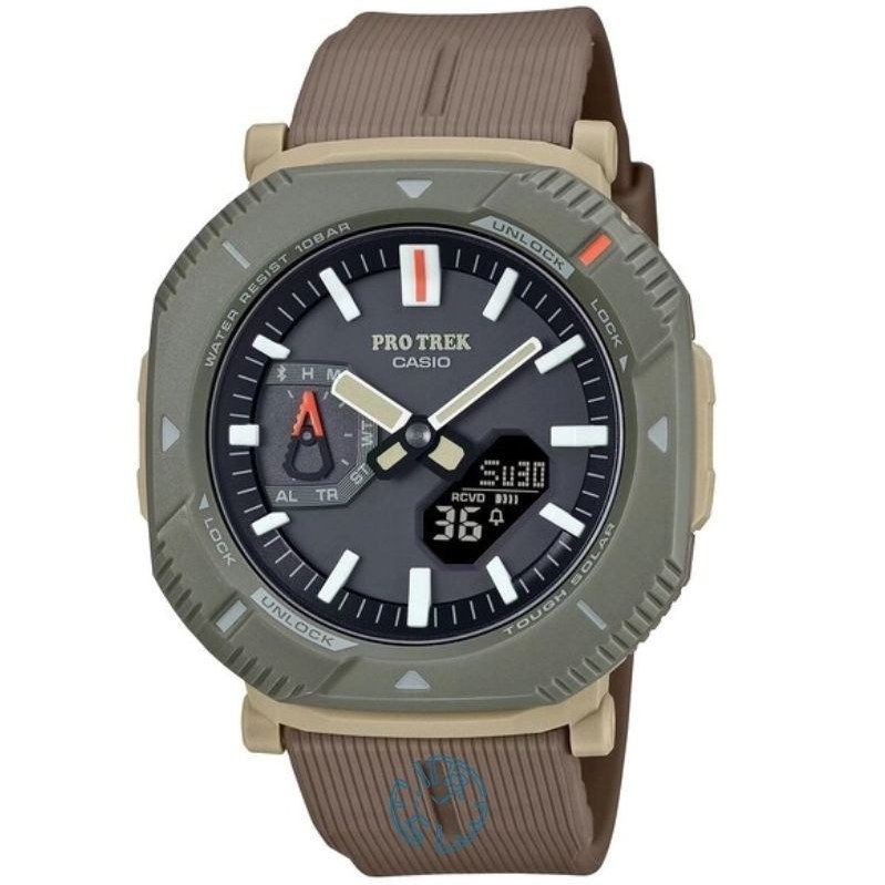 ساعت مچی کاسیو پروترک مدل PRJ-B001-5DR با بند لاستیکی