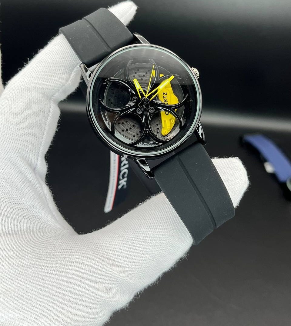 ساعت طرح رینگ متحرک 1404 رینگ زرد