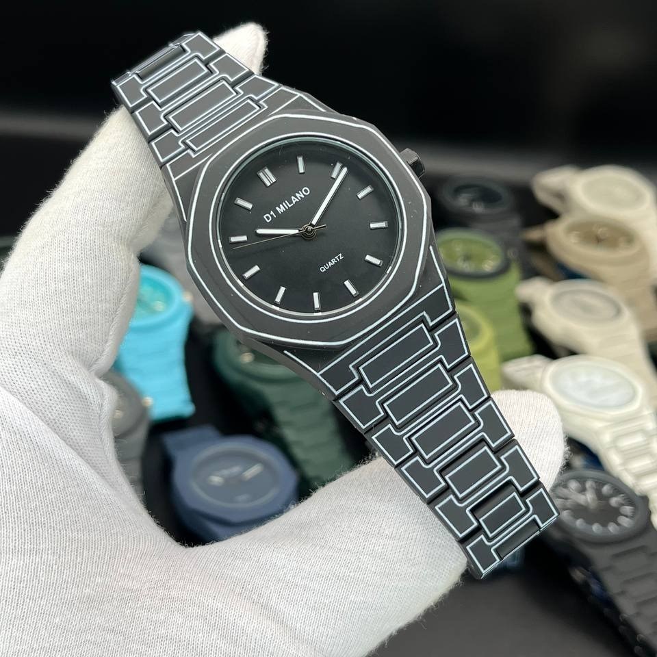 ساعت مچی MILANO مدل D1 بند کربن 6 بعدی مشکی