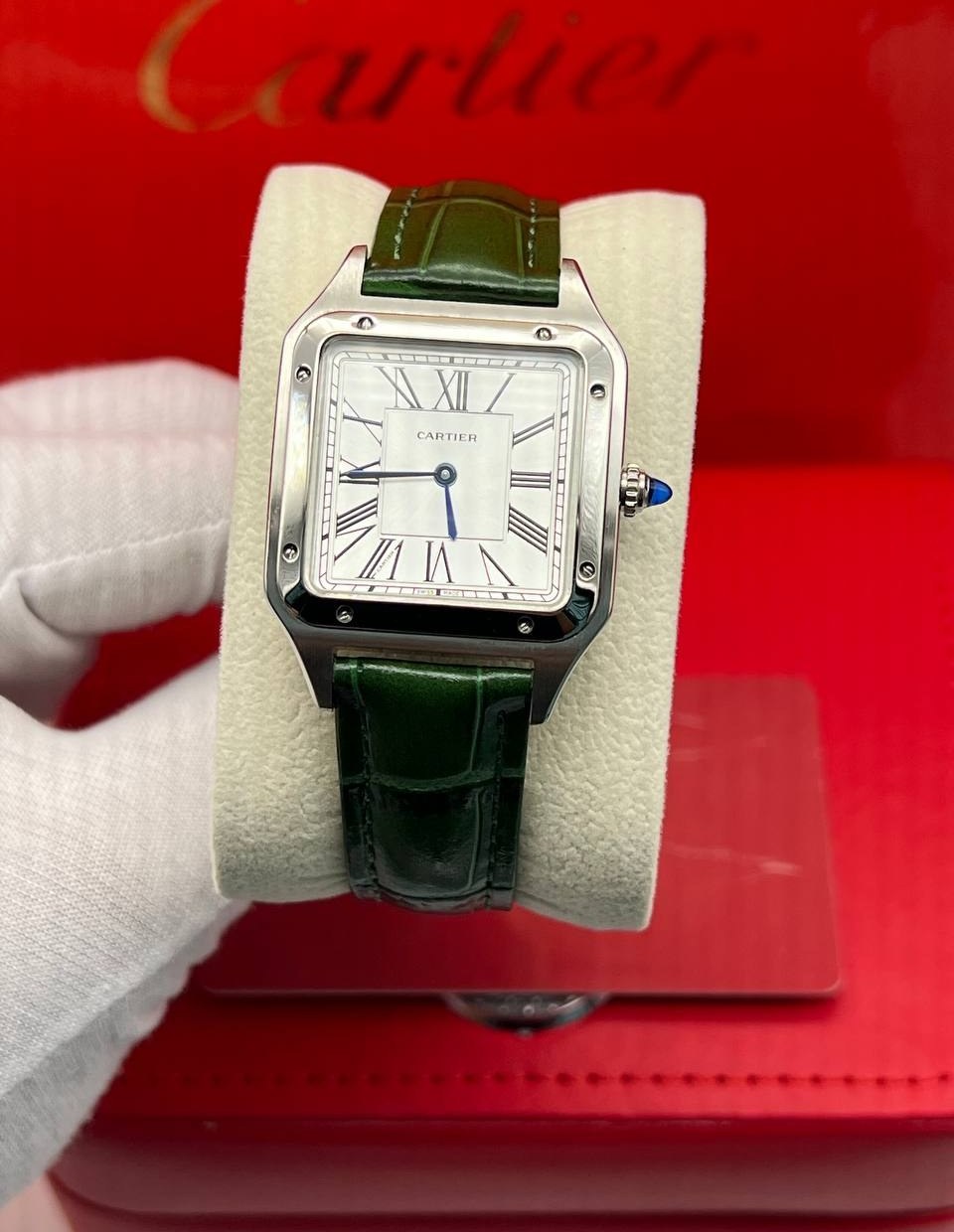 ساعت مچی مردانه کارتیه (Cartier) با بند چرمی