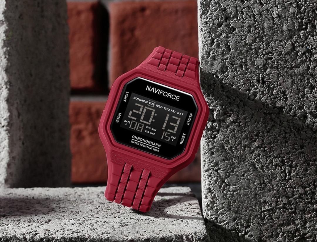 ساعت مچی مردانه نیوی فورس مدل 7116، رنگ زرشکی