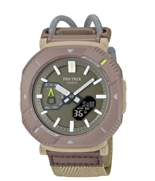 ساعت مچی جیشاک پروترک با بند سبز رنگ