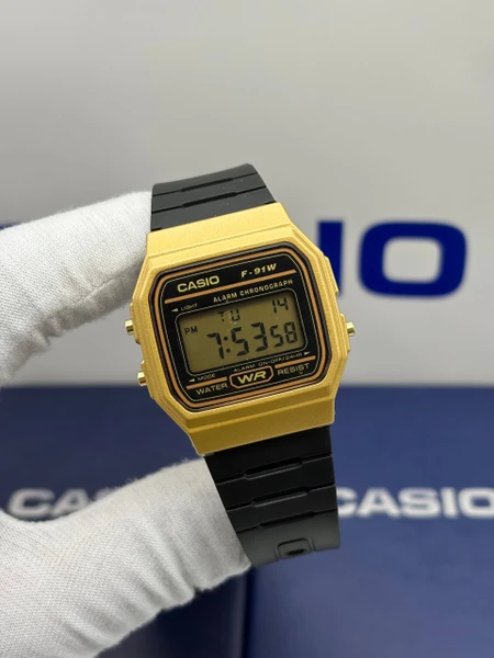 ساعت مچی طلایی کاسیو مدل F-91WM-1DG