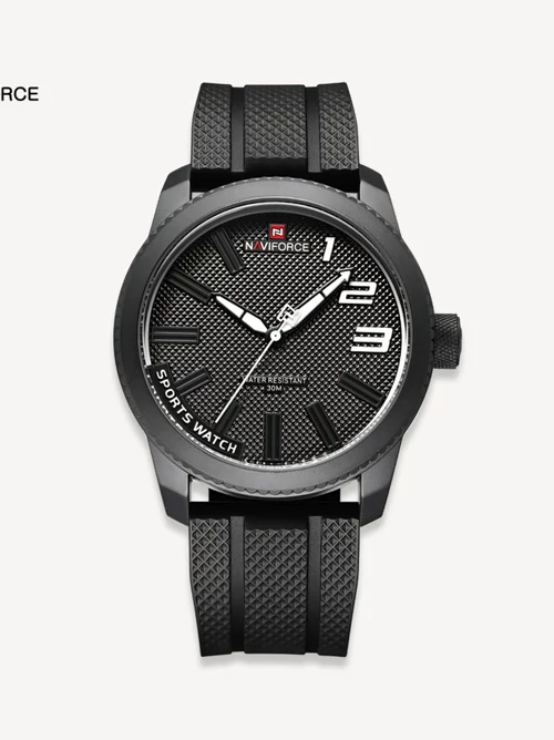 ساعت مردانه نیوی فورس تمام مشکی NF 9202