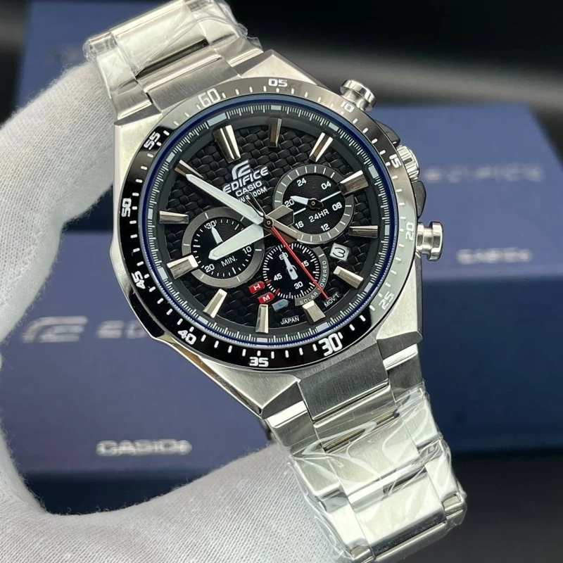 ساعت مچی مردانه کاسیو ادیفایس casio edifice EQS-800CDB-1AV بند و قاب استیل رنگ ثابت،مسترکوالیتی.