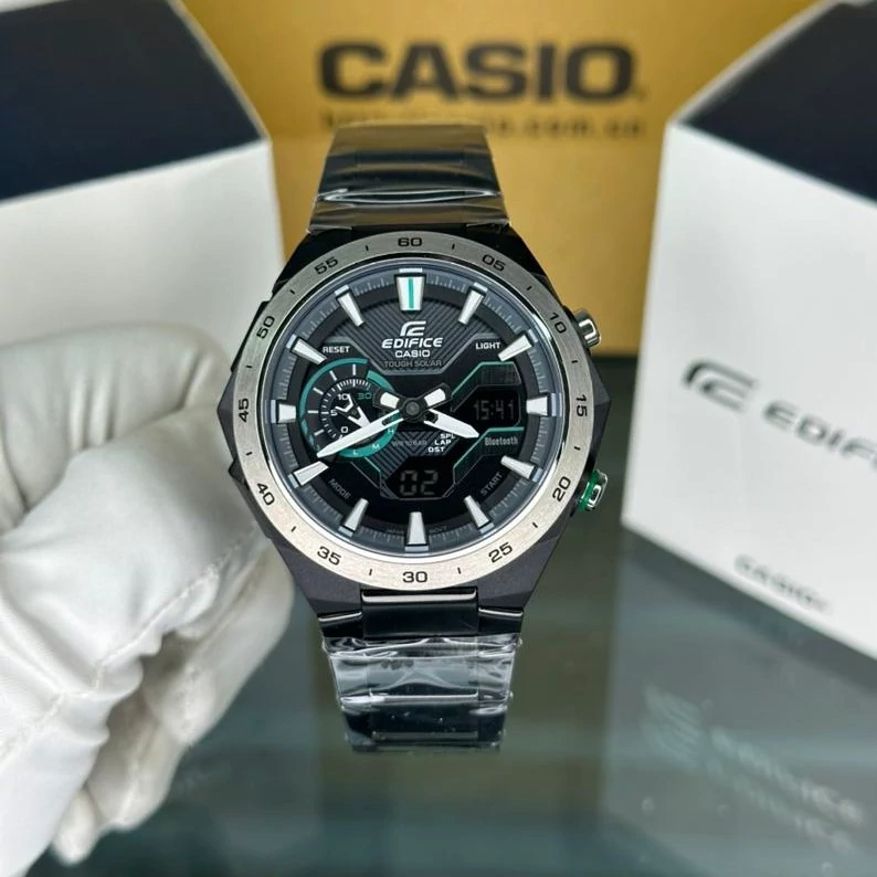 ساعت  مچی کاسیو  ادیفایس casio edifice ECB-2200DD-1A بند استیل رنگ ثابت،مسترکوالیتی