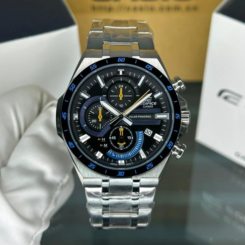 ساعت  مچی کاسیو  ادیفایس casio edifice EQS-920DB-2AV بند استیل رنگ ثابت.،مسترکوالیتی