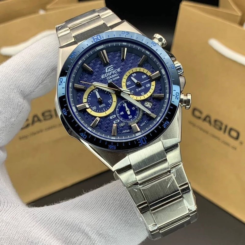 ساعت مچی مردانه کاسیو ادیفایس casio edifice EQS800-DW55645 بند و قاب استیل رنگ ثابت،مسترکوالیتی.