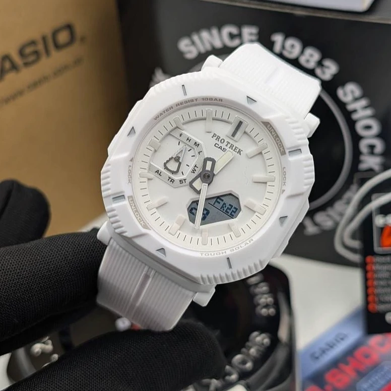 ساعت مچی کاسیو پروترک CASIO PRO TREK های کوالیتی رنگ سفید