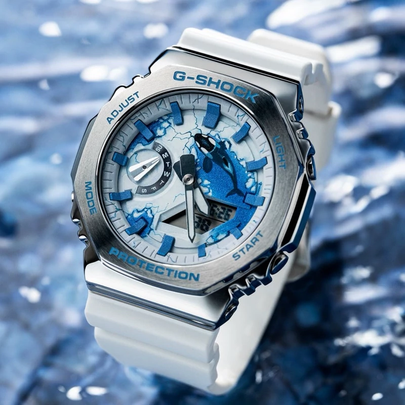ساعت مچی کاسیو جی شاک G-Shock CasiOak Orca  (جیشاک GShock) تنظیم اتوماتیک با پایتخت کشورها،اتولایت