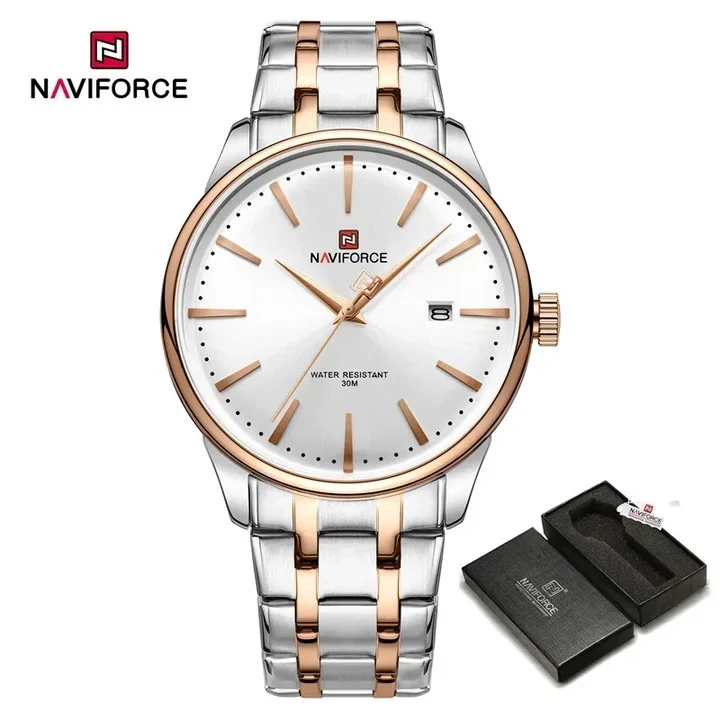 ساعت مچی مردانه نیوی فورس Naviforce NF 9230 S/W/RG