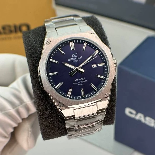 ساعت  مچی کاسیو  ادیفایسCasio Edifice EFR-S108D-2AV  بند استیل رنگ ثابت ،مسترکوالیتی سرمه ای