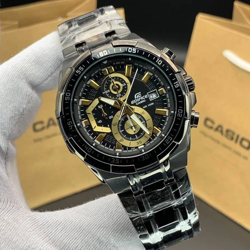 ساعت مچی مردانه کاسیو ادیفایس casio edifice EFR-539BK-1A بند و قاب استیل رنگ ثابت،مسترکوالیتی.