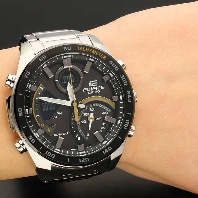 ساعت  مچی کاسیو  ادیفایس casio edifice ECB-900DB-1CDR  بند استیل رنگ ثابت،مسترکوالیتی