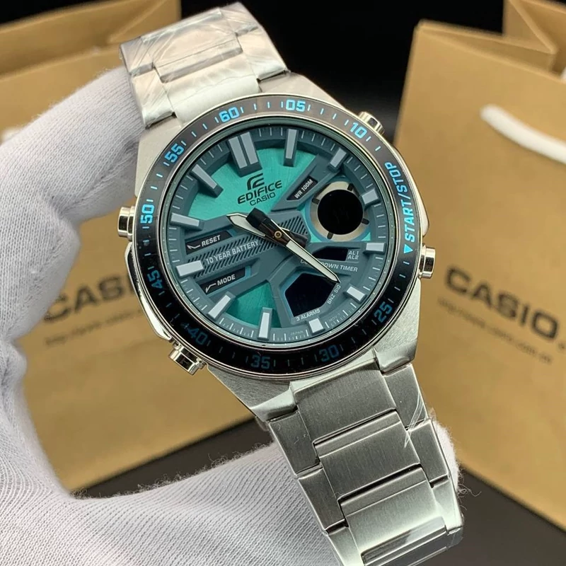 ساعت مچی کاسیو ادیفایس Casio Edifice EFV-C110D بند رابر. رنگ ثابت،مسترکوالیتی
