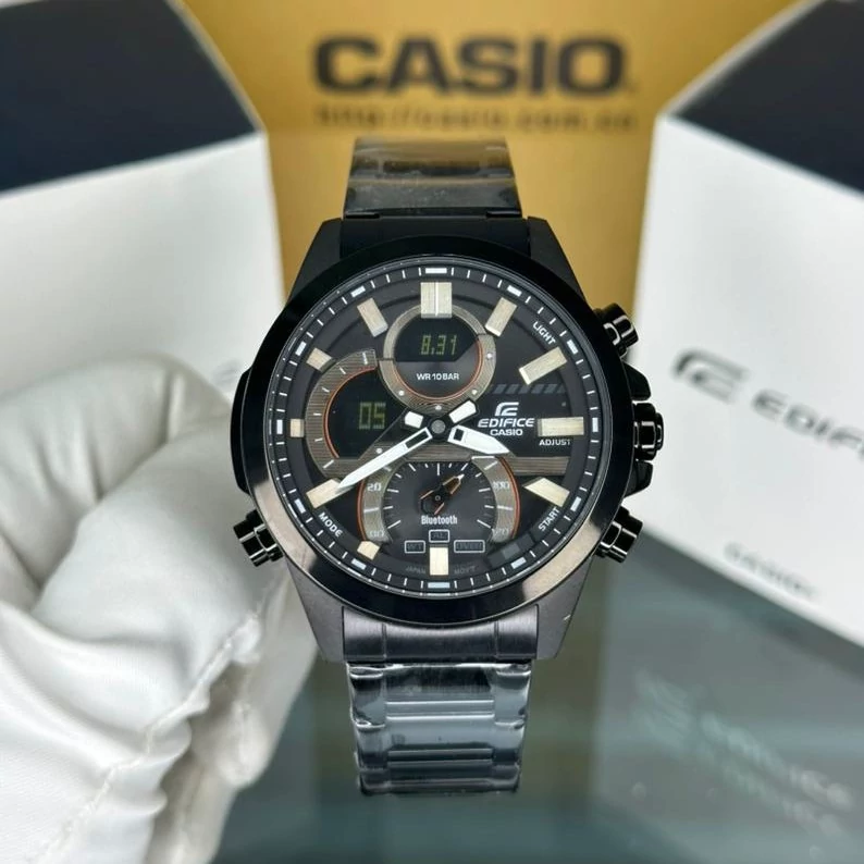 ساعت  مچی کاسیو  ادیفایس casio edifice ECB-30DC-1A-- بند استیل رنگ ثابت،مسترکوالیتی