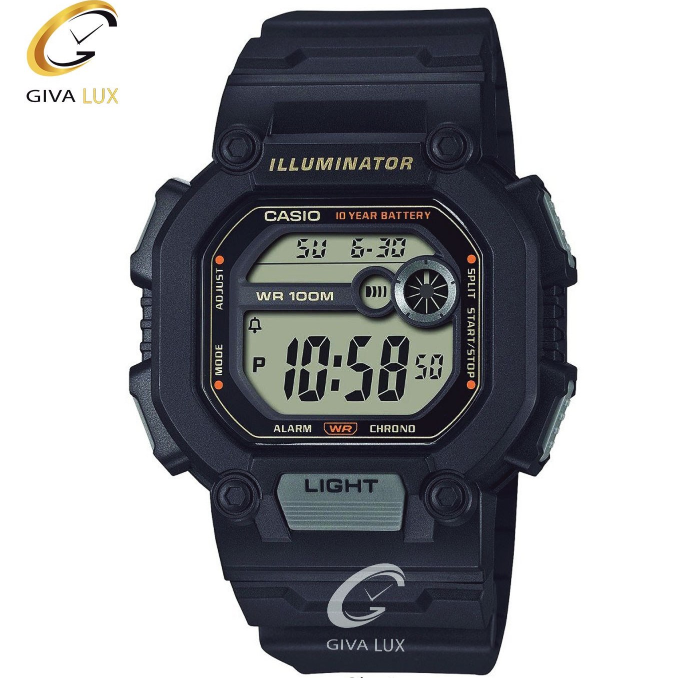 ساعت مچی اورجینال مردانه کاسیو Casio مشکی | مشکی| مشکی| کد رفرنس W-737HX-1AVDF