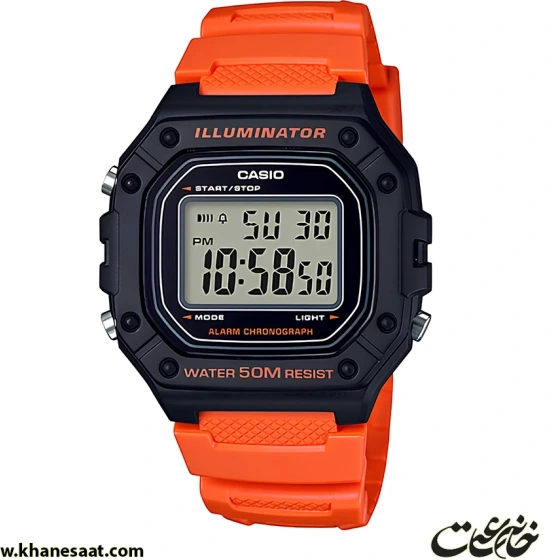 ساعت مچی کاسیو مدل W218H-4B2 مردانه با بند رزین