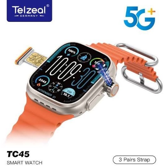 ساعت سیمکارتخور تلزیل مدل TC45 اولترا ۵G با بدنه فلزی