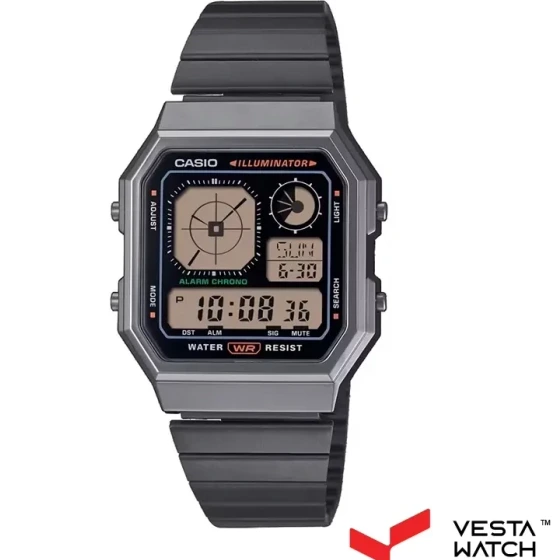 ساعت مچی دیجیتال کاسیو مدل A130WEGG-1ADF با بند استیل مردانه