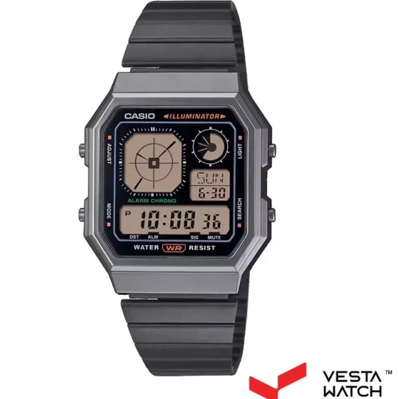 ساعت مچی دیجیتال کاسیو مدل A130WEGG-1ADF با بند استیل مردانه